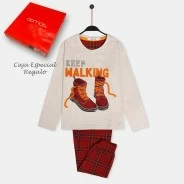 Pijama ni&ntilde;a manga larga algod&oacute;n
