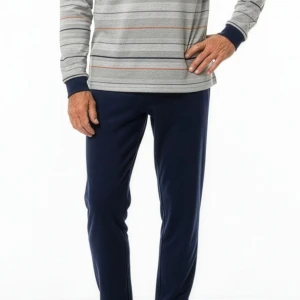 Pijama hombre tundosado cuello botones