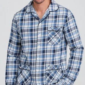 Pijama abierto hombre estampado cuadros