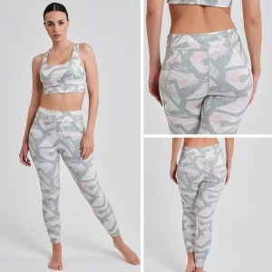 Legging estampado largo microfibra talle alto