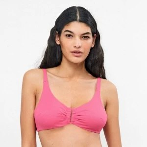 Top ba&ntilde;o mujer sin aros escote fruncido