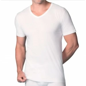 Camiseta cuello pico lisa manga corta Classic