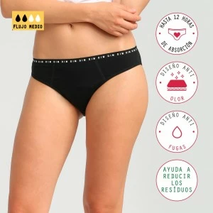 Braguita menstrual lavable para flujo moderado