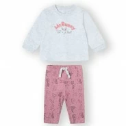 Chandall dos piezas gris y rosa ni&ntilde;a Mr Bunny