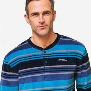 Pijama hombre manga larga rayas