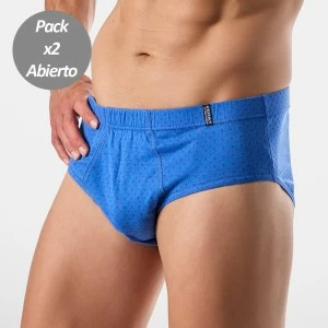 Slip abierto algod&oacute;n estampado pack x2