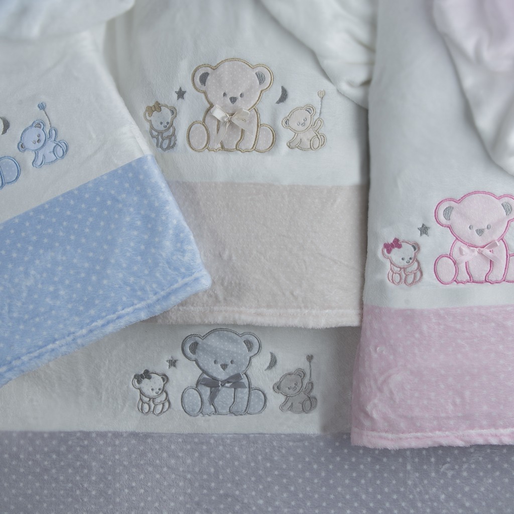 Juego sabana 3 piezas doralina bordado osito