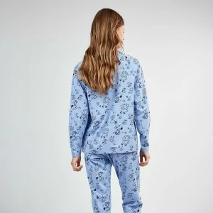 Pijama de mujer Snoopy azul manga larga