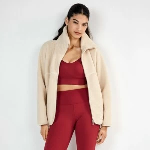 Chaqueta deportiva mujer efecto borreguito