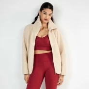 Chaqueta deportiva mujer efecto borreguito