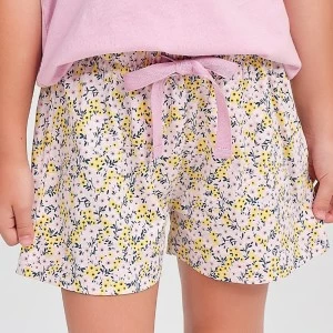 Pijama ni&ntilde;a algod&oacute;n estampado manga corta