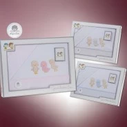 Juego sabanas coche algod&oacute;n 3 piezas bordada