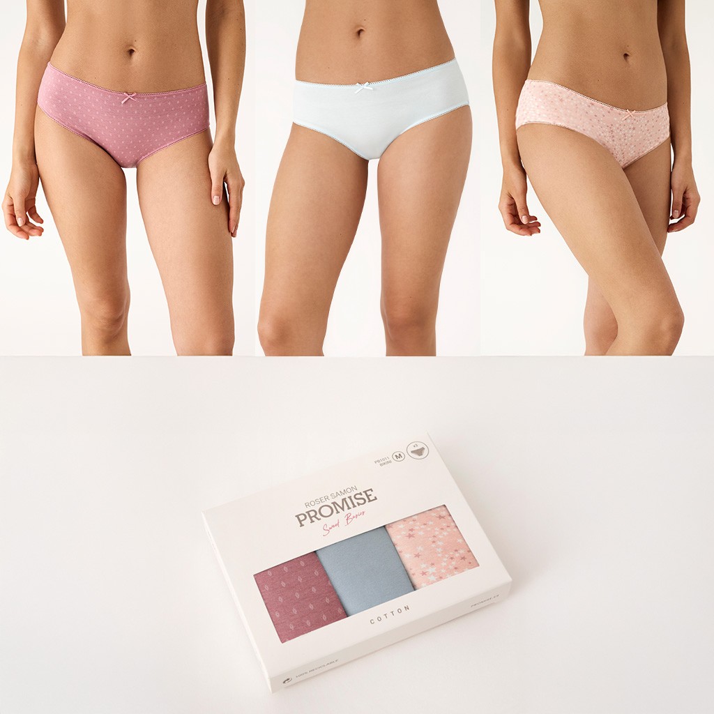 Braga midi Expositor 12 pack x3 algod&oacute;n surtidos