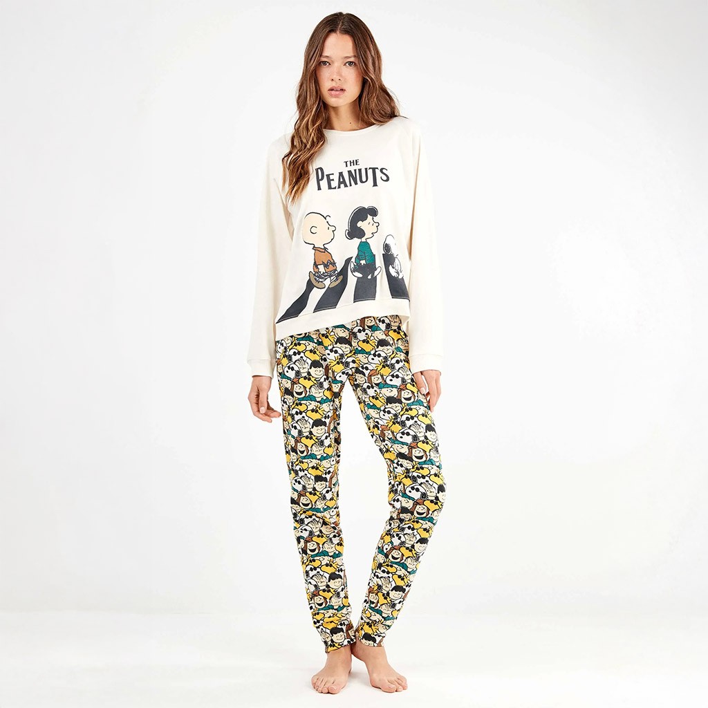 Pijama largo mujer estampado Snoopy