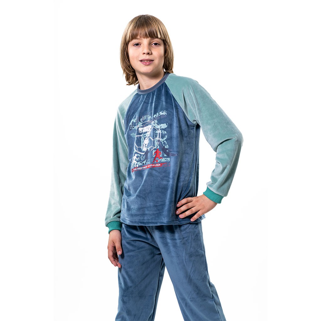 Pijama juvenil spandex azul