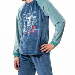 Pijama juvenil spandex azul