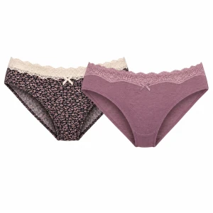 Braga bikini estampada pack x 2 coquettes mid slip