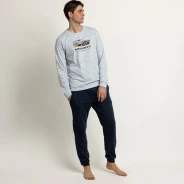Pijama hombre manga larga algod&oacute;n