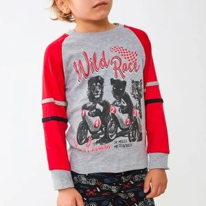Pijama infantil manga larga algod&oacute;n