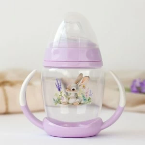 Taza de aprendizaje tetina step conejito lavanda