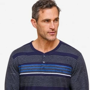Pijama hombre algod&oacute;n manga larga