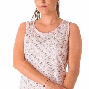 Pijama de tirantes estampado con panta&oacute;n corto