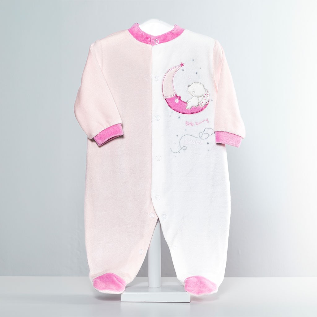 Pelele bebé abierto delante "Luna rosa"
