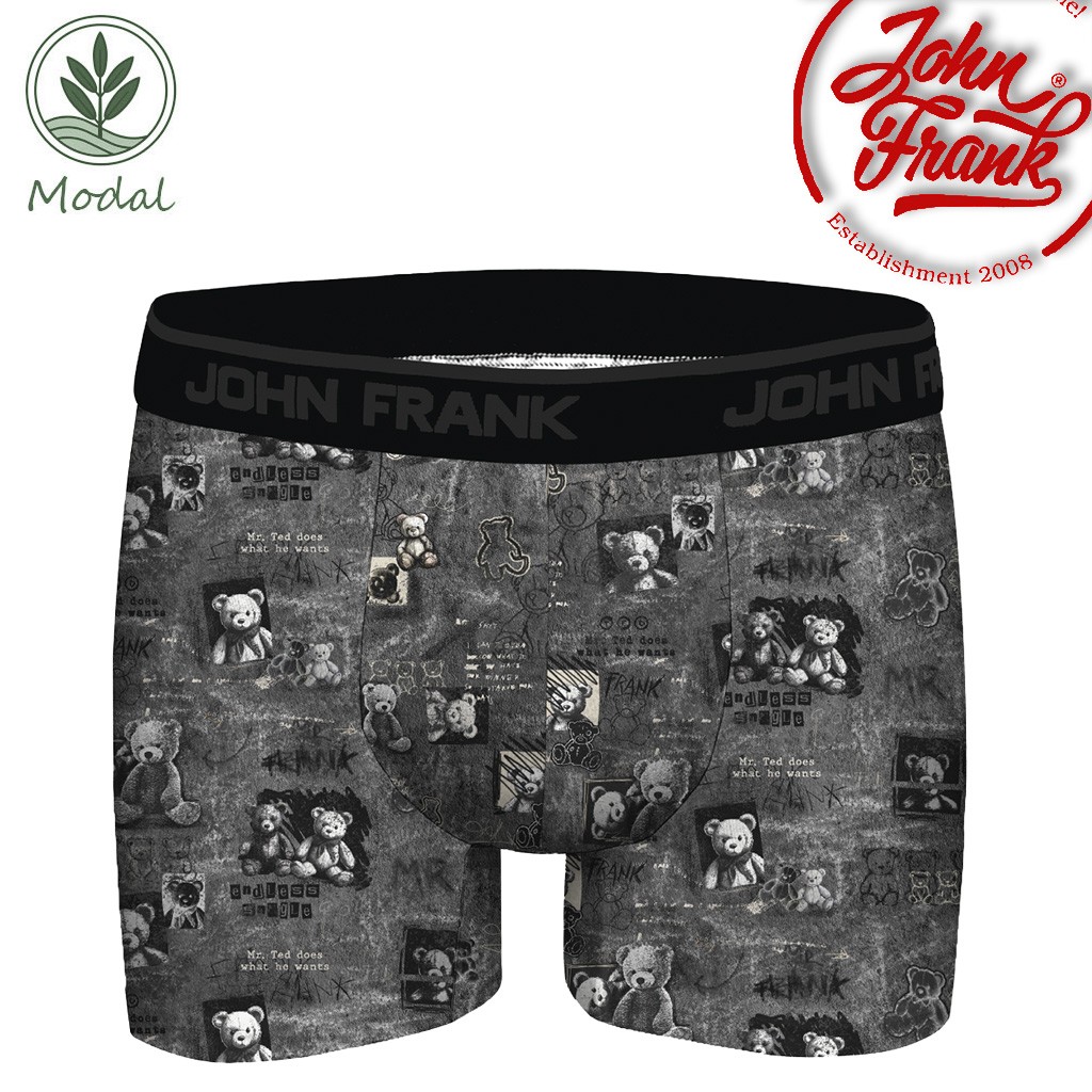 Boxer hombre micromodal print digital black teddy