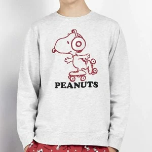 Pijama hombre Peanuts pantal&oacute;n rojo estampado