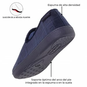 Zapatilla cerrada hombre tejido de cuadros 