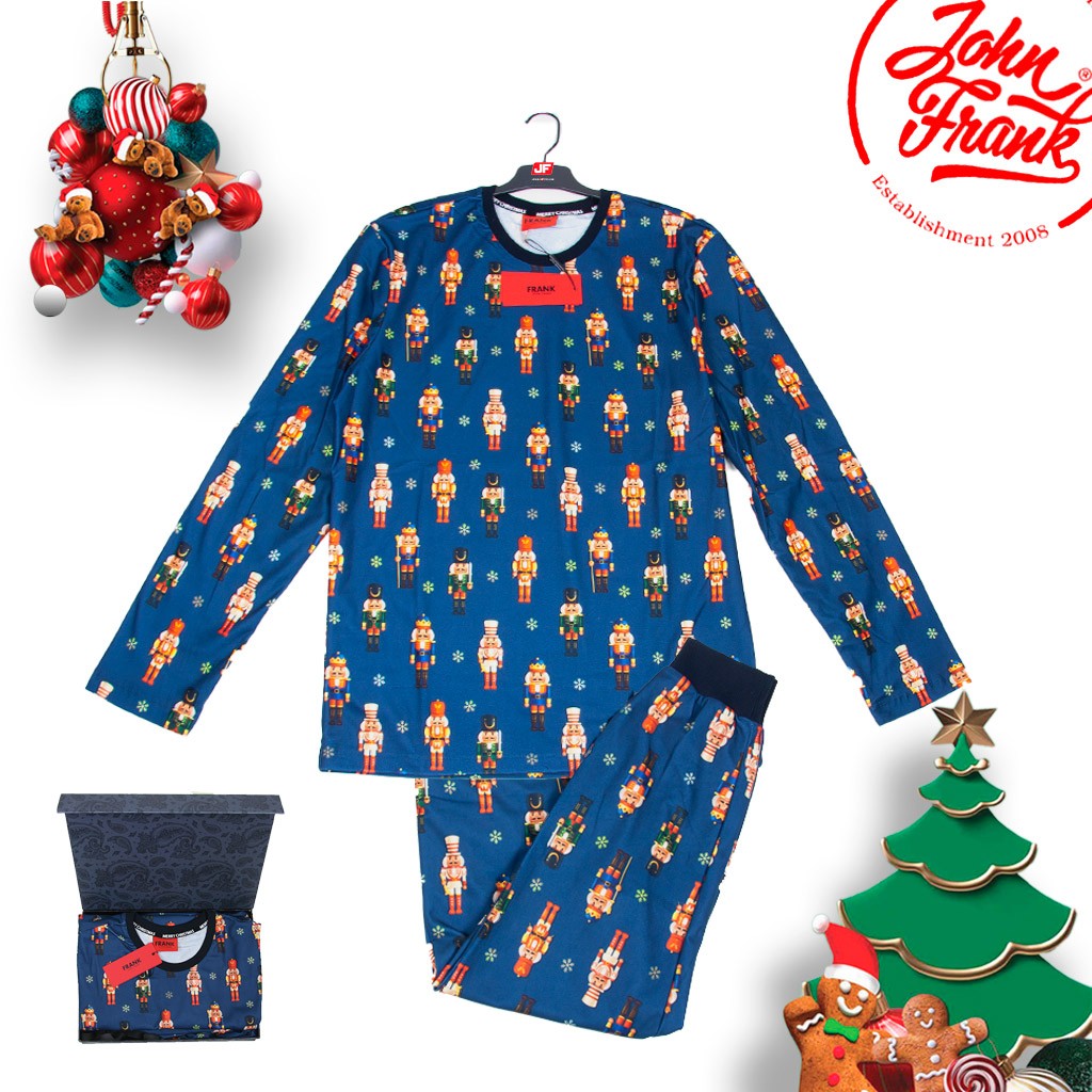 Pijama hombre navideño en estuche de regalo 