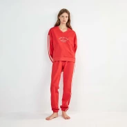 Pijama mujer deportivo rojo