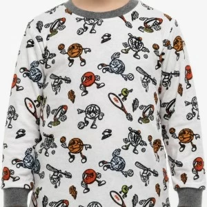 Pijama ni&ntilde;o manga larga dibujo balones