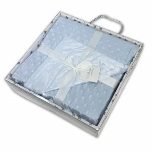 Manta bebe coralina con bodoques en caja de regalo