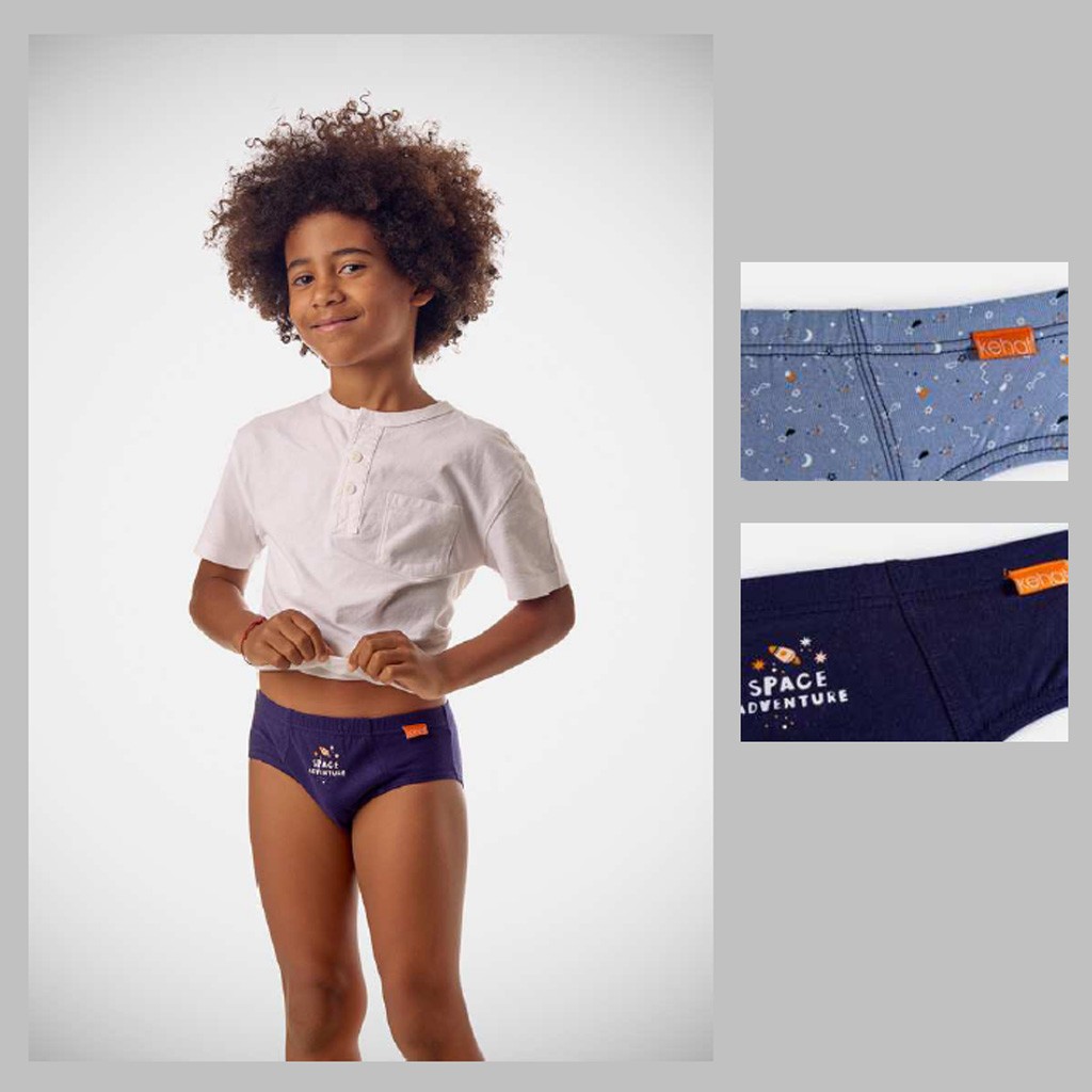 Slip niño pack 2 algodón estampado
