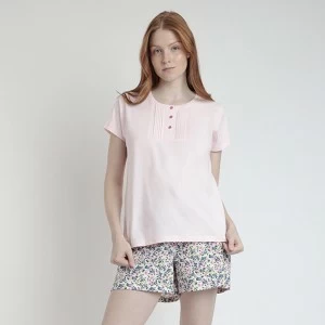 Pijama mujer algod&oacute;n manga corta y short estampado