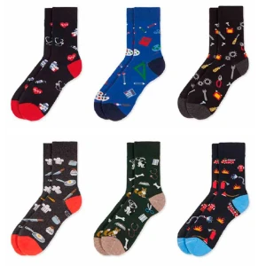 Calcet&iacute;n hombre algod&oacute;n expositor 18 happy socks