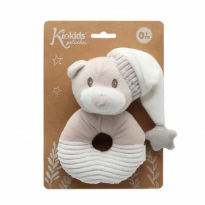 Sonajero bebe mordedor osito con gorro