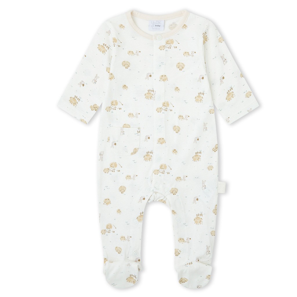 Pelele beb&eacute; manga larga abierto delante