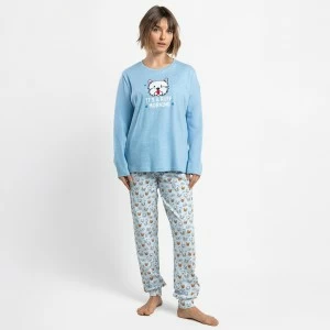 Pijama largo mujer estampado perritos