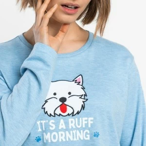 Pijama largo mujer estampado perritos