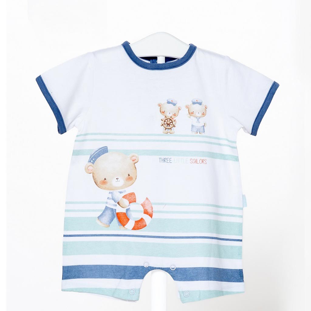 Pijama pelele bebe marga corta osito marinero