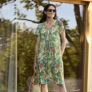 Vestido mujer manga corta microfibra el&aacute;stica