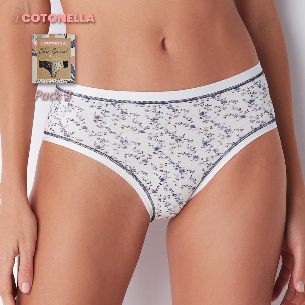 Braga midi mujer pack3 algod&oacute;n biel&aacute;stico color