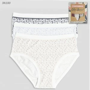Braga midi mujer pack3 algod&oacute;n biel&aacute;stico color