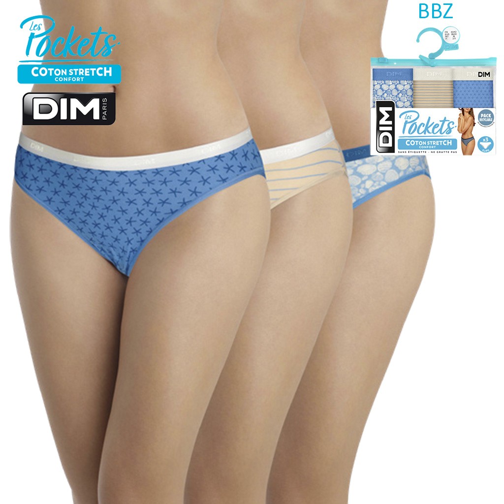 Braga bikini cinturilla goma pack 3 Les Pockets