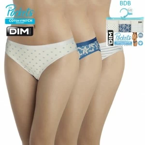 Braga bikini cinturilla goma pack 3 Les Pockets