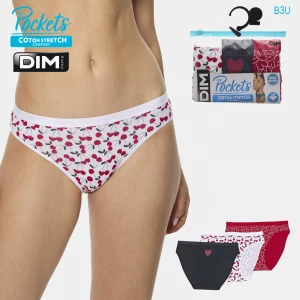 Braga bikini cinturilla goma pack 3 Les Pockets