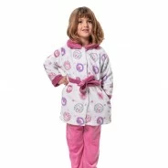 Bata ni&ntilde;a abotonada tejido estampado