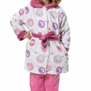 Bata ni&ntilde;a abotonada tejido estampado